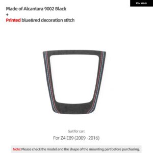 BMW Z4シリーズ E89 2009-2016 カー インテリア カーボンギアパネル トリム カバー フレーム 装飾 パフォーマンス ステッカー - 9002 black