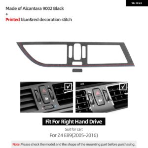 BMW カーボンセンターコンソール エアアウトレットベント パネル カバー トリム パフォーマンス ステッカー Z4 E89 2005-2016 インテリア - 9002 Black RHD
