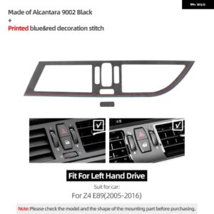 BMW カーボンセンターコンソール エアアウトレットベント パネル カバー トリム パフォーマンス ステッカー Z4 E89 2005-2016 インテリア - 9002 Black LHD