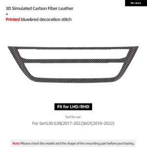 BMW G30 G32 G38シリーズ 5 6 車内自動 CD AC コンソール コントロールパネル カーボンフレーム ステッカー インテリア - Carbon Fiber Leather