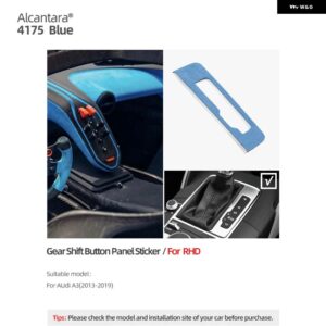 アウディ アルカンターラ A3 8V S3 RS3 2013-2019 ギアシフター パネル ボタン トリム フレーム 装飾 ステッカー インテリア - RHD 4175