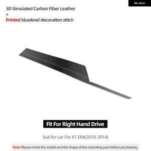 BMW X1 E84 2010-2014 アルカンターラ ダッシュボード パネル トリム カバー ハウジング 装飾 ステッカー インテリア ACCESSORIE - Carbon Leather RHD