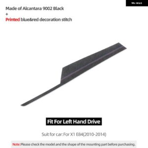 BMW X1 E84 2010-2014 アルカンターラ ダッシュボード パネル トリム カバー ハウジング 装飾 ステッカー インテリア ACCESSORIE - Black 9002 LHD