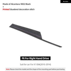 BMW X1 E84 2010-2014 アルカンターラ ダッシュボード パネル トリム カバー ハウジング 装飾 ステッカー インテリア ACCESSORIE - Black 9002 RHD