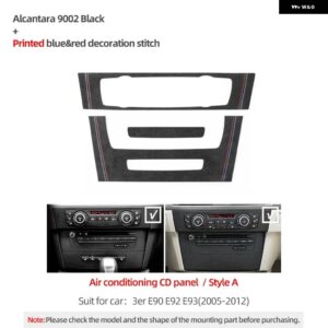 BMW センターコンソール CD パネル トリム フレーム E90 E92 E93シリーズ 3 アルカンターラ M パフォーマンス ステッカー インテリア - Alcantara Suede