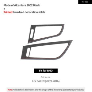 BMW ダッシュボード エアベント 装飾 フロント曇りアウトレットカーボン ステッカー 2009-2016 Z4シリーズ E89 インテリア - 9002 Black RHD