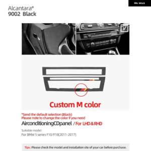 BMW アルカンターラ 5シリーズ F10 F18 カーセンターコンソール CD パネル カバー トリム M パフォーマンス ステッカー インテリア スタイリング - custom m logo