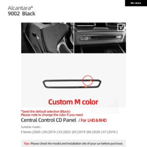BMW アルカンターラ G20 Z4 G29 X3 G01 X5 G05 X6 G06 X7 G07 カーセンターコントロールボリュームボタン フレームカバー トリム M パフォーマンス - Black M