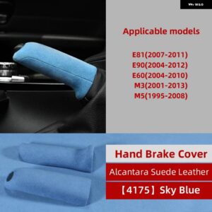 BMW ギアノブハンドブレーキカバー ステッカー アルカンターラ F30 F31 F32 F33 F34 F35 F36 E90 E60 F20 F21 F22 F23 X1 M3 - ALCANTARA Blue