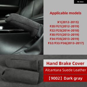 BMW ギアノブハンドブレーキカバー ステッカー アルカンターラ F30 F31 F32 F33 F34 F35 F36 E90 E60 F20 F21 F22 F23 X1 M3 - Alcantara 9002