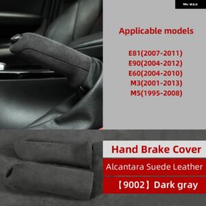 BMW ギアノブハンドブレーキカバー ステッカー アルカンターラ F30 F31 F32 F33 F34 F35 F36 E90 E60 F20 F21 F22 F23 X1 M3 - ALCANTARA Grey