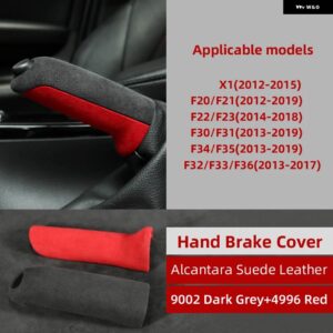 BMW ギアノブハンドブレーキカバー ステッカー アルカンターラ F30 F31 F32 F33 F34 F35 F36 E90 E60 F20 F21 F22 F23 X1 M3 - ALCANTARA 4996 Grey