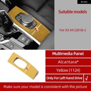 BMW アルカンターラ X3 G01 X4 G02 カーセンターコントロールマルチメディアボタン パネル カバー ステッカー M パフォーマンス インテリア トリム - Alcantara 1124 LHD