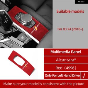 BMW アルカンターラ X3 G01 X4 G02 カーセンターコントロールマルチメディアボタン パネル カバー ステッカー M パフォーマンス インテリア トリム - Alcantara 4996 LHD