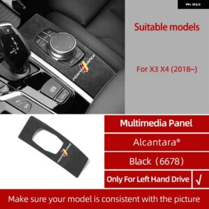 BMW アルカンターラ X3 G01 X4 G02 カーセンターコントロールマルチメディアボタン パネル カバー ステッカー M パフォーマンス インテリア トリム - Alcantara 6678 LHD