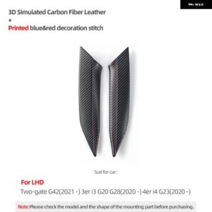 BMW 中央ギアシフター パネル サイドトリム カバー G20 G23 G28 G42 I3 I4 3 4 SER M パフォーマンス ステッカー インテリア - Carbon Fiber LHD
