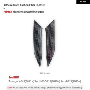 BMW 中央ギアシフター パネル サイドトリム カバー G20 G23 G28 G42 I3 I4 3 4 SER M パフォーマンス ステッカー インテリア - Carbon Fiber RHD