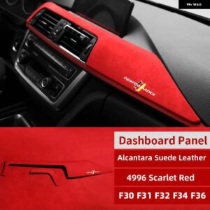 BMW アルカンターララップ ダッシュボード パネル ABS カバー トリム 車内 装飾 F30 F31 F32 F34 F36 3GT 3 4シリーズ - 4996 Scarlet Red