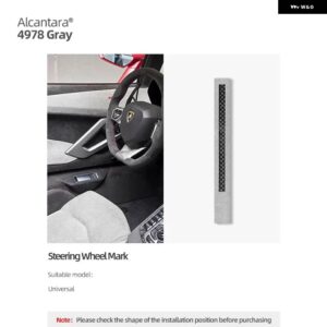 アウディ A3 Q3 A4 A6 8V B8 B9 B6 B7 ステアリングホイール センター マーカー ストリップ ライン ステッカー アルカンターラ カーボン - 4978 gray