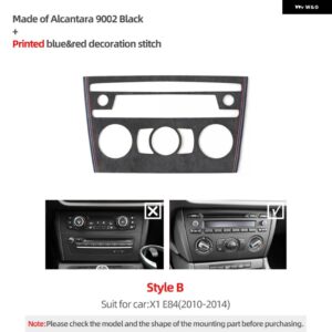 BMW センターコンソール エアコン CD パネル トリム パフォーマンス ステッカー X1 E84 2010-2014 カーボンカー インテリア - 9002 Black B