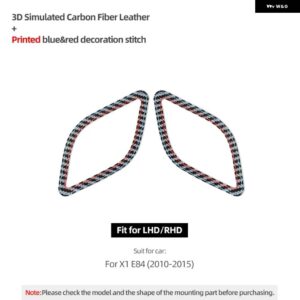 BMW X1 E84 2010-2015 カーボン ダッシュボード サイドエアベント アウトレットトリム フレームパフォーマンス ステッカー インテリア - Carbon Fiber Leather
