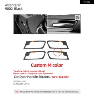 BMW アルカンターラ X5 E70 車内ドアプル ハンドルボウル フレームトリム ステッカー M パフォーマンススタイリング - custom m logo