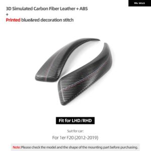 BMW 2個 カーボン車 インナードア ハンドルトリム プルグラブパネル ハンドルカバー F20シリーズ 1 ラップ インテリア - Carbon Fiber Leather