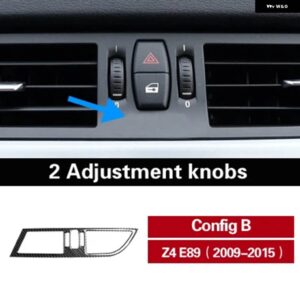 BMW Z4 E89 2009-2015 カーボン車内中央エアコンアウトレットベント フレーム ステッカー デカール スタイリング - Config B