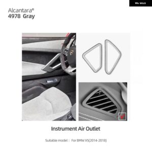 BMW アルカンターラ インテリア トリム X5 F15 2014-2018 計器 ダッシュボード サイドエアベント アウトレット ステッカー M スポーツカー - Classic Gray