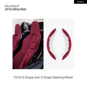 BMW 2個 アルカンターラ ワープ ステアリングホイール カバー F30 F31 F32 E90 E92 3シリーズ F20 F22 E70 G20 G28 F10 F07 スタイリング - 2916 Wine red