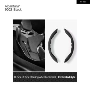 BMW 2個 アルカンターラ ワープ ステアリングホイール カバー F30 F31 F32 E90 E92 3シリーズ F20 F22 E70 G20 G28 F10 F07 スタイリング - Black Perforated