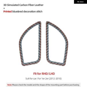 BMW シリーズ 1 2 F20 F21 F22 F23 2012-2018 インテリア カーボン ダッシュボード エアベント フレームカバー トリム ステッカー - Carbon Fiber Leather