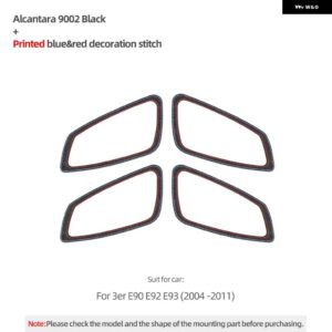 BMW ドアプルハンドルパネル トリム フレーム E90 E92 E93シリーズ 3 アルカンターラ 車内 M パフォーマンス ステッカー - Alcantara Suede 4PC