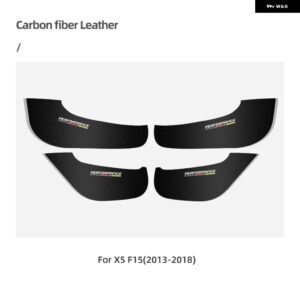 BMW 4個 PVC レザー ドアアンチキック ステッカー ドアサイドエッジフィルム F15 F16 F25 F26 E84 E70 インテリア - X5 F15 2013-2018