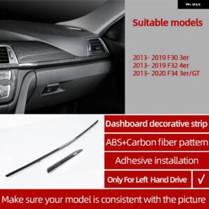 BMW F30 F32 F34 3GT F36 カーボン ABS カバー ステッカー ダッシュボード パネル 装飾 インテリア トリム カー - dashboard strip LHD