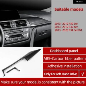 BMW F30 F32 F34 3GT F36 カーボン ABS カバー ステッカー ダッシュボード パネル 装飾 インテリア トリム カー - dashboard panel LHD