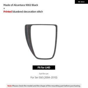 BMW カーボン中央 制御 ギアシフト パネル トリム カバー パフォーマンス ステッカー E60 5シリーズカー インテリア - 9002 Black LHD
