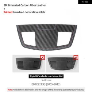 BMW リアエアコンアウトレットパネル 3シリーズ E90 E92 E93 2005-2012 3シリーズ インテリア トリム カバー ステッカー - B CARBON