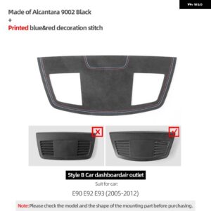 BMW リアエアコンアウトレットパネル 3シリーズ E90 E92 E93 2005-2012 3シリーズ インテリア トリム カバー ステッカー - B Suede