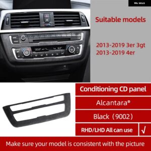 BMW アルカンターララップ F30 F32 F33 F34 F36 325I 3 4シリーズセンターコンソール CD パネル カバー トリム ステッカー カー - Alcantara 9002