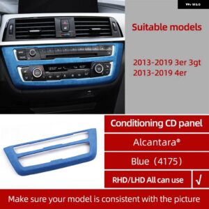 BMW アルカンターララップ F30 F32 F33 F34 F36 325I 3 4シリーズセンターコンソール CD パネル カバー トリム ステッカー カー - Alcantara 4175