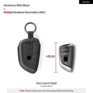 BMW キーケースカバー アルカンターラ E90 E92 E93 G20 F10 E60 X1 X2 1 2 3 4 5 6 7シリーズキーホルダー モールド - Case D