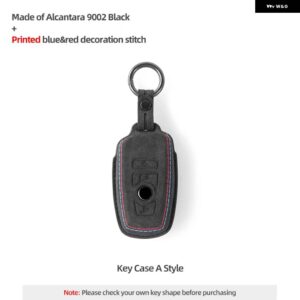 BMW キーケースカバー アルカンターラ E90 E92 E93 G20 F10 E60 X1 X2 1 2 3 4 5 6 7シリーズキーホルダー モールド - Case A