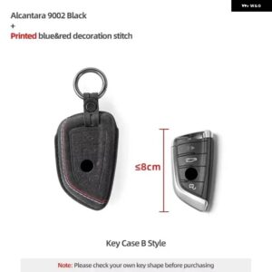 BMW キーケースカバー アルカンターラ E90 E92 E93 G20 F10 E60 X1 X2 1 2 3 4 5 6 7シリーズキーホルダー モールド - Case B