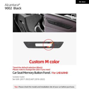 BMW カーシート メモリーボタン フレームトリム カバー G30 G38 5GT 6GTシリーズ 2022-2017 シート 調整 スイッチ パネル ステッカー - custom m logo