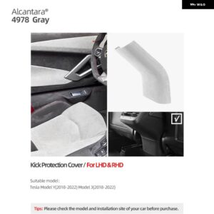 テスラ アルカンターララップモデル 3 Y 2018-2023 リアエアベント アウトレットパネルトリム フレーム抗キックカバー インテリア - 4978 part B