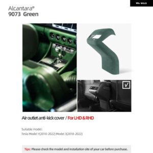 テスラ アルカンターララップモデル 3 Y 2018-2023 リアエアベント アウトレットパネルトリム フレーム抗キックカバー インテリア - 1 SET 9073