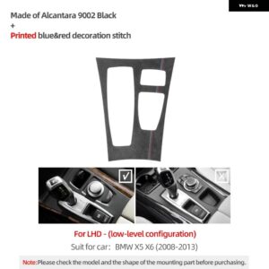 BMW ギアシフター パネル トリム 収納ボックス フレーム X5 E70 X6 E71 アルカンターラ パフォーマンス ステッカー カー インテリア - Alcantara LHD B