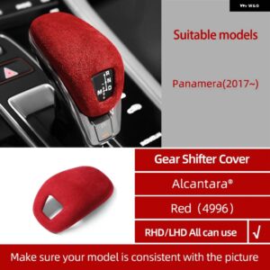ポルシェ アルカンターラ パナメーラ 971 2017-2020 センターコンソール ギアシフト カバー インテリア トリム ステッカー カー - Alcantara 4996