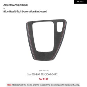 BMW アルカンターラ E90 E92 E93 3シリーズギアシフター パネル カバー トリム M パフォーマンス ステッカー インテリア - Alcantara RHD